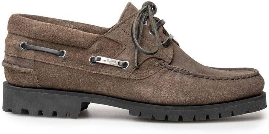 Floris van Bommel Boat Shoe 02.07 suède bootschoen taupe