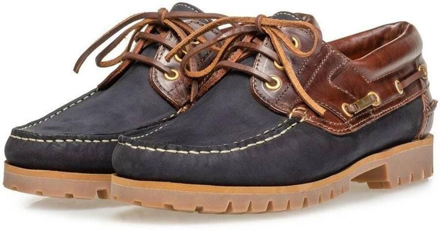 Floris van Bommel Van Bommel 10470 Sportieve veterschoen men (10+) bluebeige 11 darkblue Leer - Foto 2