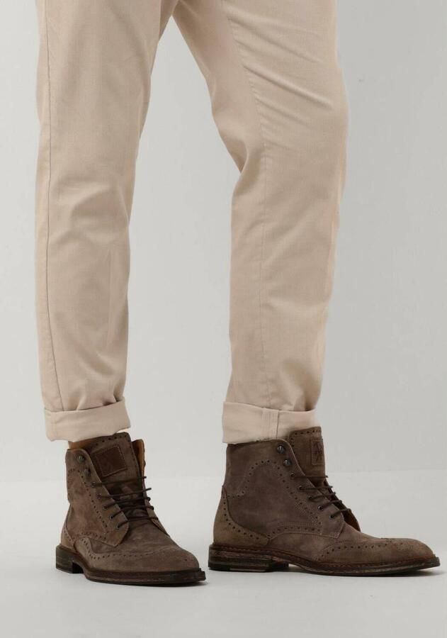 Floris van Bommel Veterboots Heren Boots Laarzen Herenschoenen Suède SFM-80035 Taupe