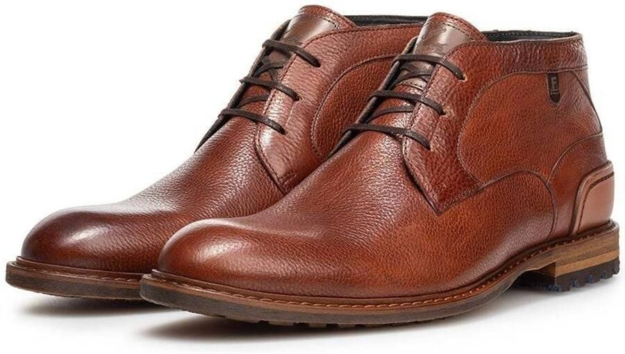 Floris van Bommel Crepi 13.13 leren enkelboots cognac - Foto 2