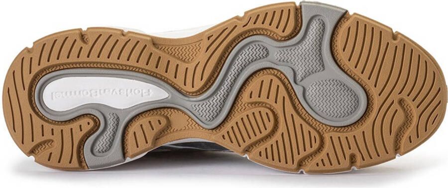 FLORIS VAN BOMMEL Lage Sneakers Dames Sfw-10101 Maat: 40 Materiaal: Leer Kleur: Zilverkleurig - Foto 3