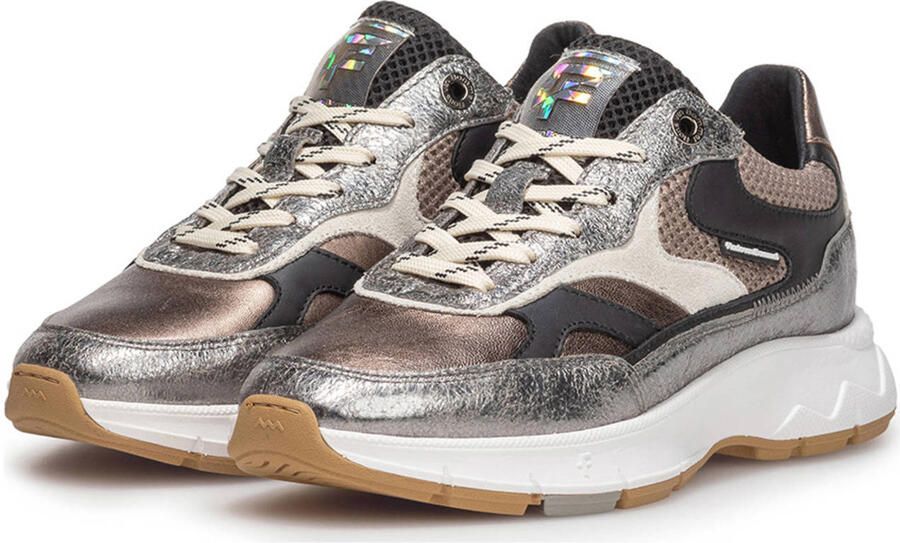 FLORIS VAN BOMMEL Lage Sneakers Dames Sfw-10133 Daysi Maat: 39 5 Materiaal: Leer Kleur: Zilverkleurig - Foto 2