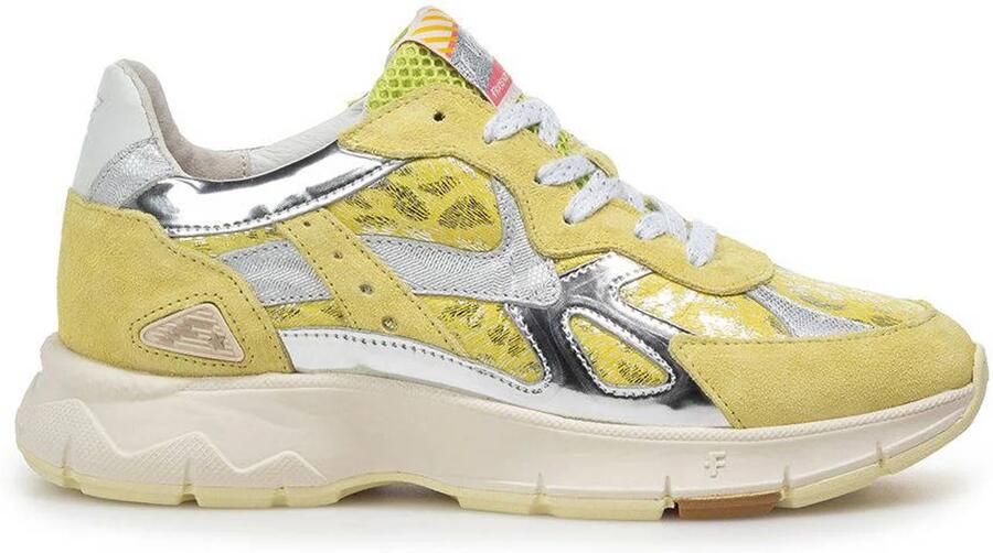 FLORIS VAN BOMMEL Lage Sneakers Dames Sfw-10152 Daysi Maat: 37 Materiaal: Textiel Kleur: Butter yellow