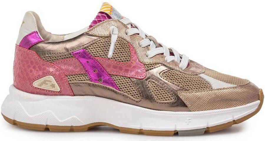 FLORIS VAN BOMMEL Lage Sneakers Dames Sfw-10152 Daysi Maat: 38 Materiaal: Leer Kleur: Goudkleurig