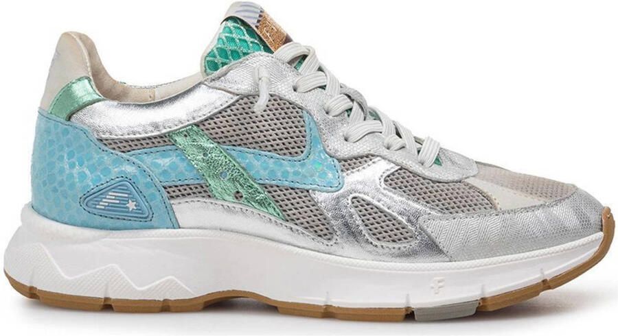 FLORIS VAN BOMMEL Lage Sneakers Dames Sfw-10152 Daysi Maat: 40 Materiaal: Textiel Kleur: Zilver