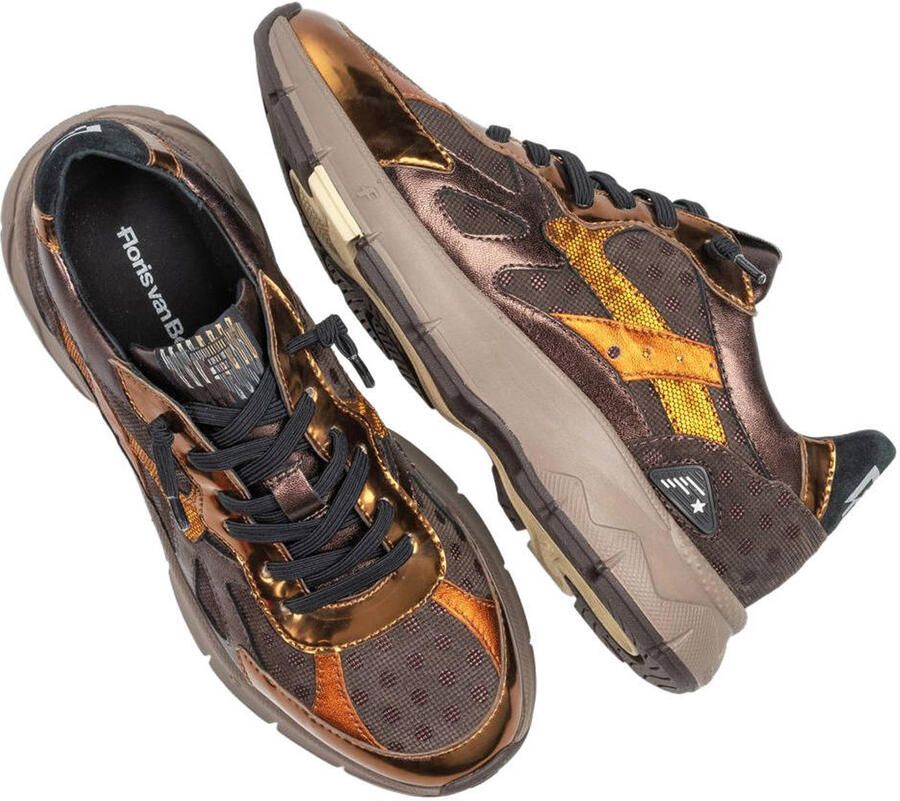 Floris van Bommel Daysi 05.19 leren sneakers bruin - Foto 2
