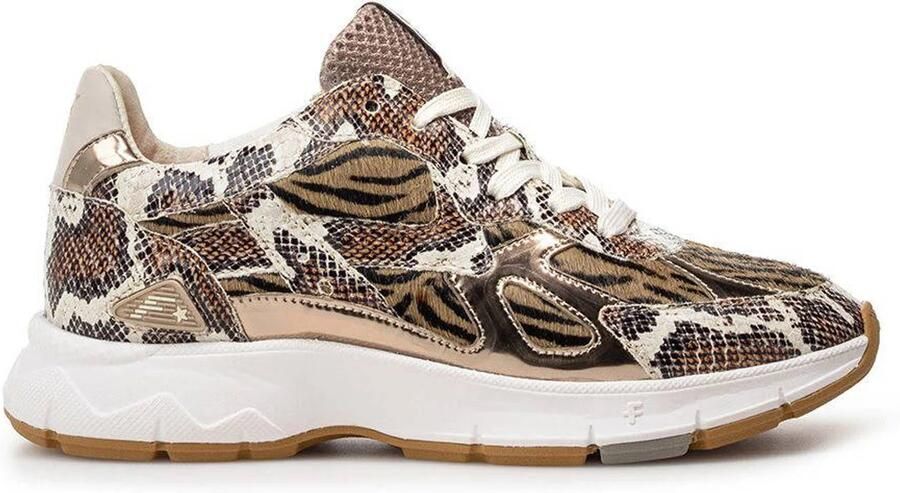 FLORIS VAN BOMMEL Lage Sneakers Dames Sfw-10167 Daysi Maat: 38 Materiaal: Leer Kleur: Bruin