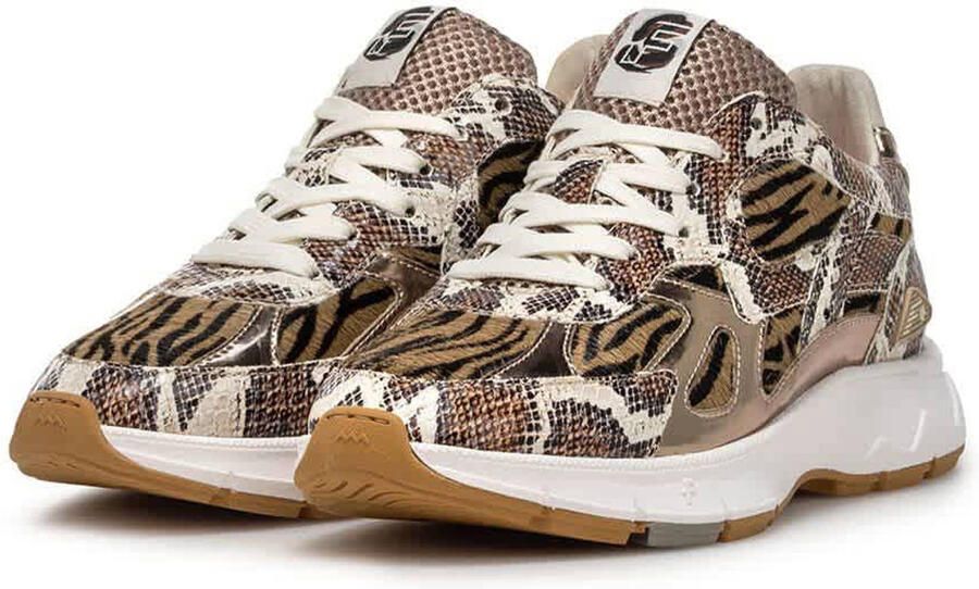 FLORIS VAN BOMMEL Lage Sneakers Dames Sfw-10167 Daysi Leer Bruin - Foto 2