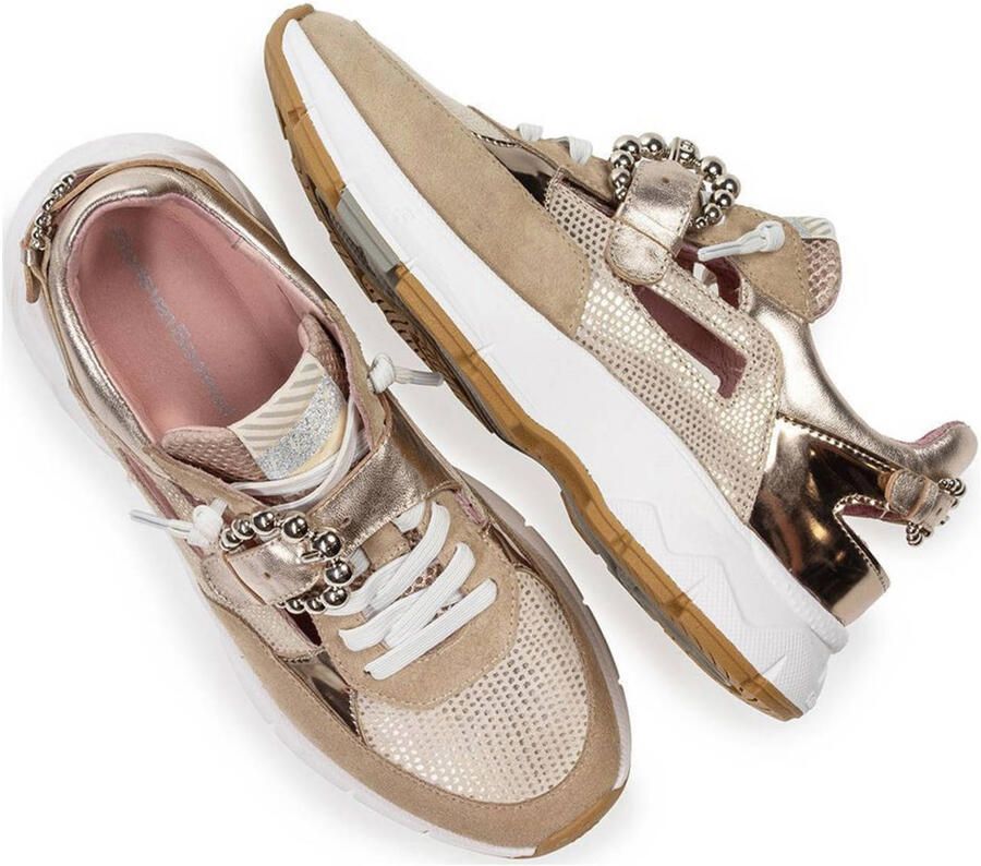 FLORIS VAN BOMMEL Lage Sneakers Dames Sfw-10155 Daysi Maat: 43 Materiaal: Nubuck Kleur: Goudkleurig - Foto 2
