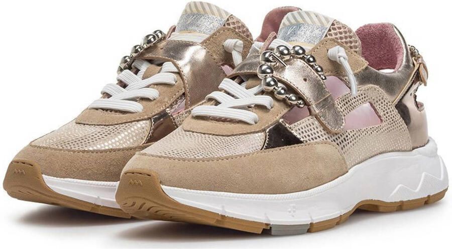 FLORIS VAN BOMMEL Lage Sneakers Dames Sfw-10155 Daysi Maat: 43 Materiaal: Nubuck Kleur: Goudkleurig - Foto 3