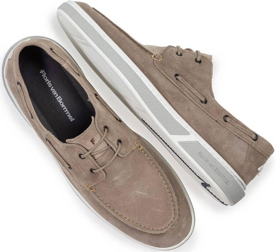 FLORIS VAN BOMMEL Veterschoenen Heren Sfm-10208 De Booter Maat: 44⅔ Materiaal: Suède Kleur: Taupe - Foto 6
