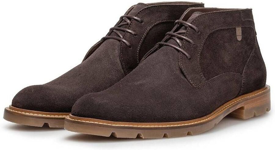 Floris van Bommel De Braver 01.09 suède enkelboots donkerbruin - Foto 2