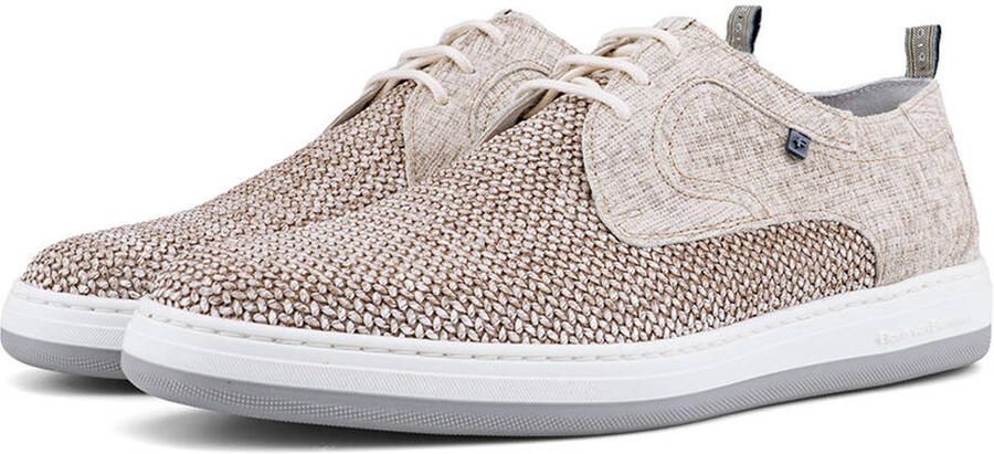FLORIS VAN BOMMEL Veterschoenen Heren Sfm-30309 De Dijker Maat: 46 Materiaal: Textiel Kleur: Beige - Foto 6