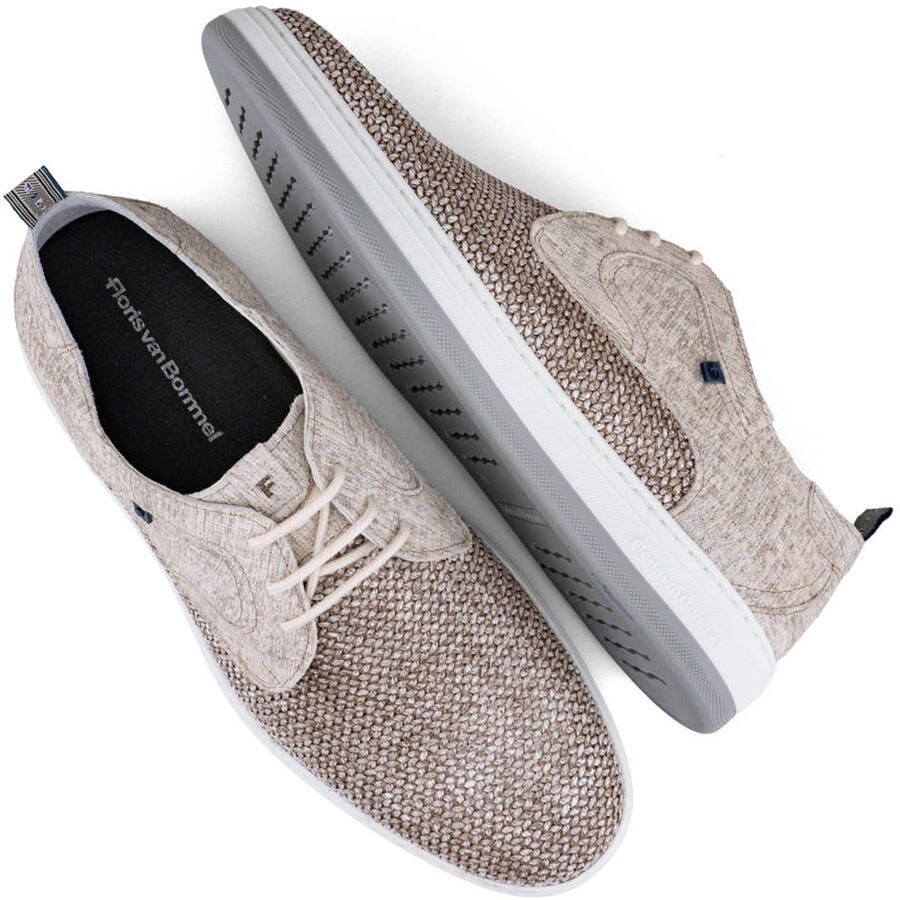FLORIS VAN BOMMEL Veterschoenen Heren Sfm-30309 De Dijker Maat: 46 Materiaal: Textiel Kleur: Beige - Foto 7