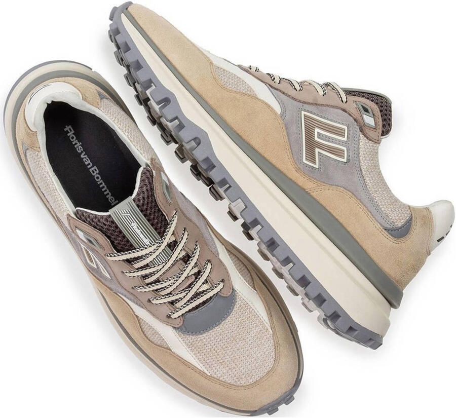 FLORIS VAN BOMMEL Lage Sneakers Heren Sfm-10238 De Gripper Maat: 44⅔ Materiaal: Suède Kleur: Beige - Foto 2