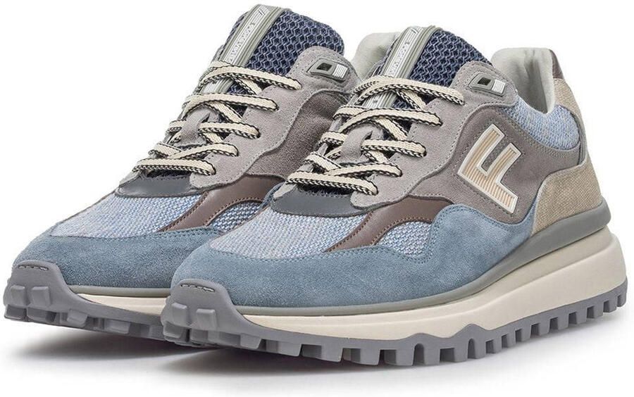 FLORIS VAN BOMMEL Lage Sneakers Heren Sfm-10238 De Gripper Maat: 42⅔ Materiaal: Textiel Kleur: Blauw - Foto 2