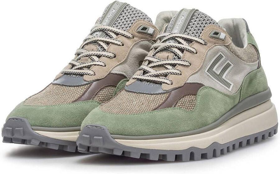 FLORIS VAN BOMMEL Lage Sneakers Heren Sfm-10238 De Gripper Maat: 40⅔ Materiaal: Suède Kleur: Groen - Foto 3