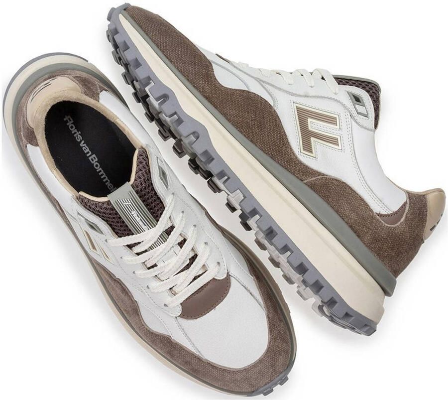 Floris van Bommel De Gripper 01.16 suède sneakers bruin wit - Foto 2
