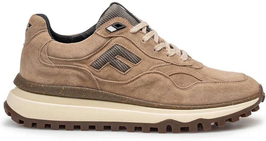 Floris van Bommel Sfm-10238 De Grippper Sneakers Suède Heren Taupe