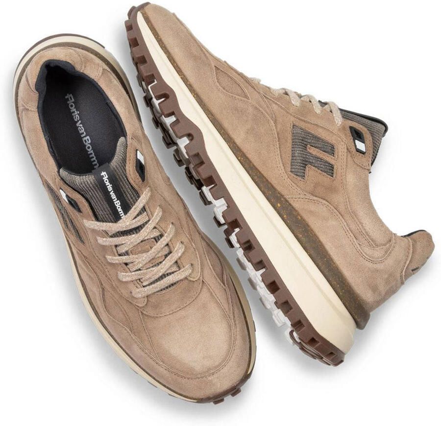Floris van Bommel Sfm-10238 De Grippper Sneakers Suède Heren Taupe - Foto 2