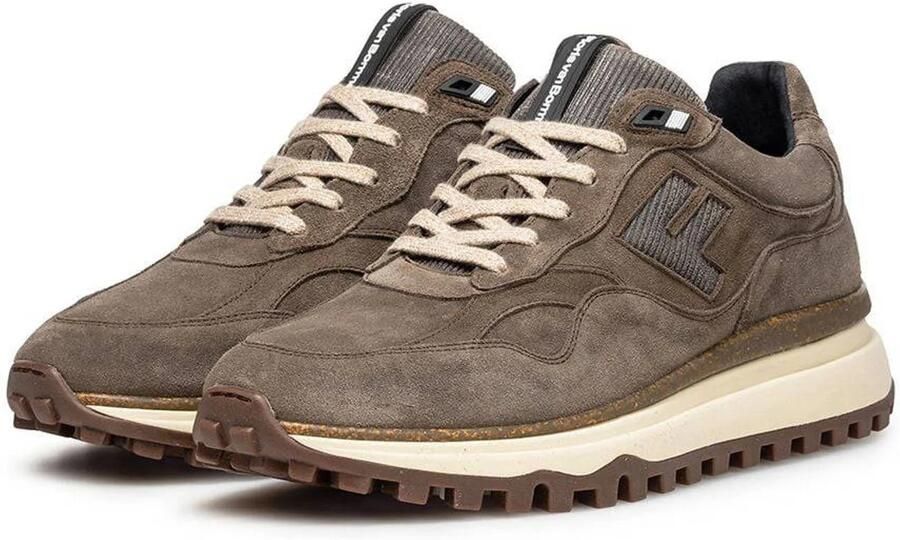 Floris van Bommel De Gripper 01.42 suède sneakers donkerbruin - Foto 3