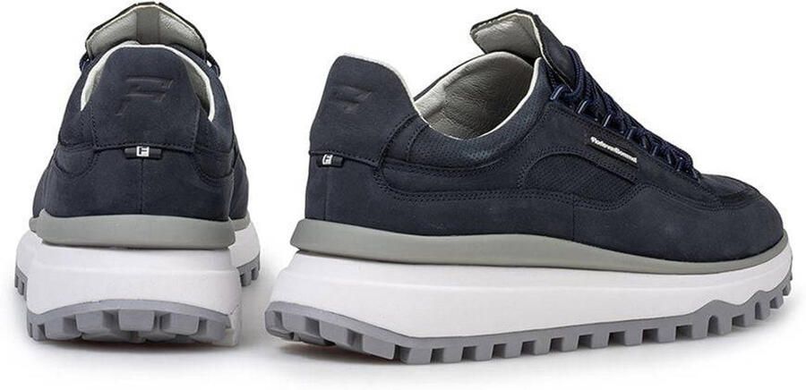 FLORIS VAN BOMMEL Lage Sneakers Heren Sfm-10248 De Gripper Nubuck Blauw - Foto 2