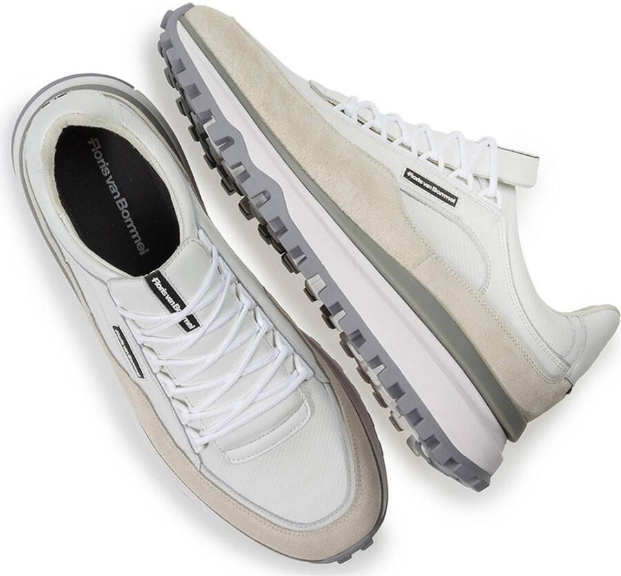 FLORIS VAN BOMMEL Lage Sneakers Heren Sfm-10248 De Gripper Maat: 47 Materiaal: Leer Kleur: Wit - Foto 2
