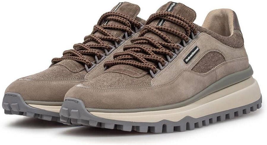 FLORIS VAN BOMMEL Lage Sneakers Heren Sfm-10248 De Gripper Maat: 44 Materiaal: Textiel Kleur: Taupe