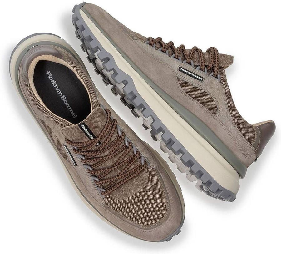 FLORIS VAN BOMMEL Lage Sneakers Heren Sfm-10248 De Gripper Maat: 44 Materiaal: Textiel Kleur: Taupe - Foto 2