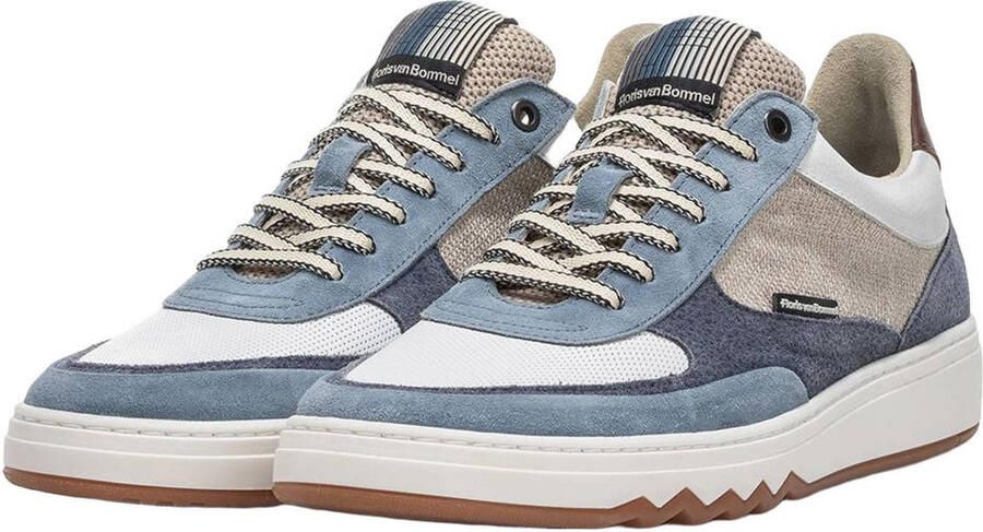 FLORIS VAN BOMMEL Lage Sneakers Heren Sfm-10143 De Kupster 44⅔ Textiel Blauw - Foto 2