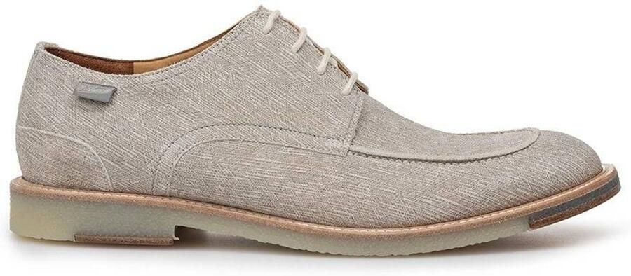 Floris van Bommel De Lexer 01.21 suède veterschoenen lichtbruin