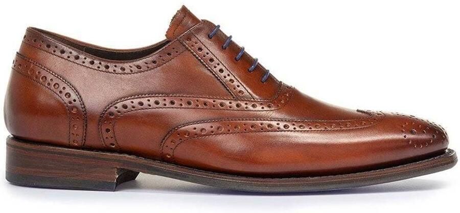 Floris van Bommel De Loper 04.05 leren veterschoenen donker cognac