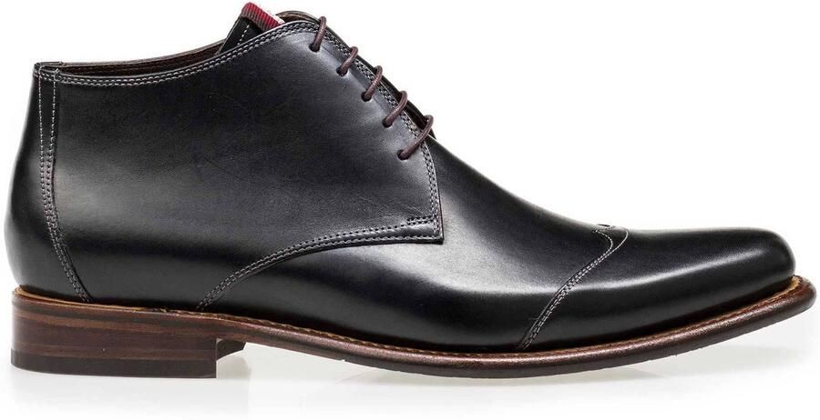 Floris van bommel 50007 De Marser 01.00 Black H-Wijdte Veter boots