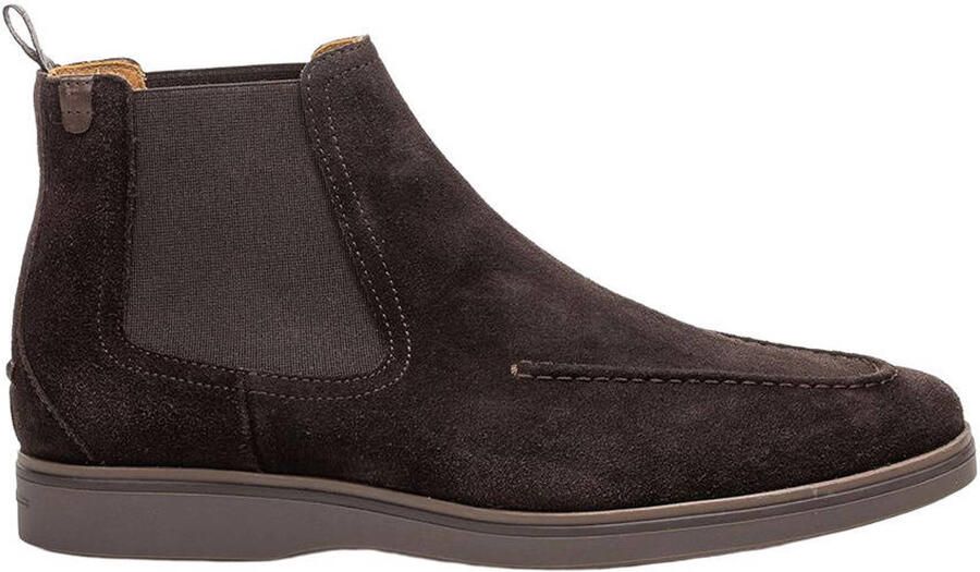 Floris van Bommel De Oister 07.02 suède chelsea boots donkerbruin