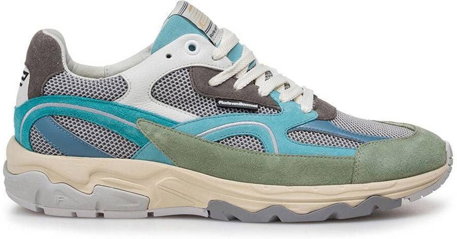 Floris van Bommel De Rezer 01.06 suède sneakers lichtblauw