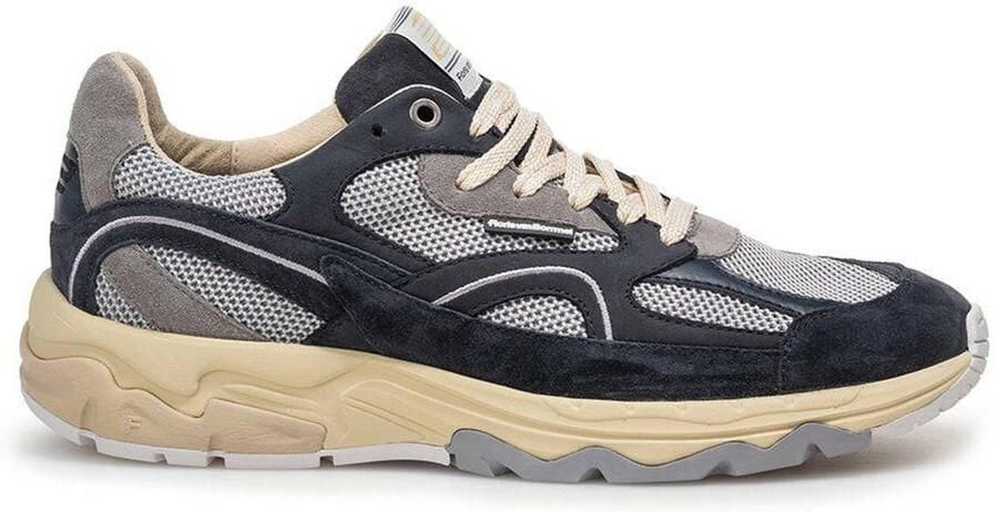 Floris van Bommel Sfm-10258 De Rezer Sneakers Suède Heren Blauw