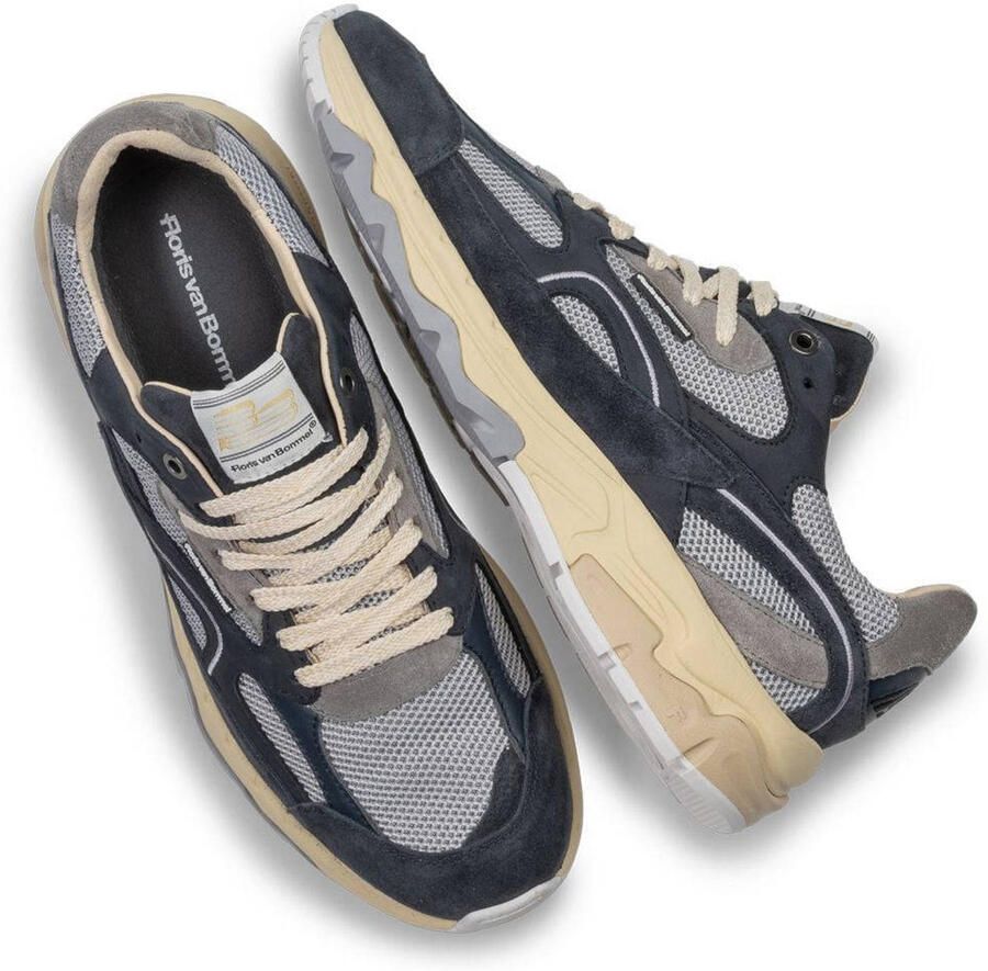 Floris van Bommel Sfm-10258 De Rezer Sneakers Suède Heren Blauw - Foto 2