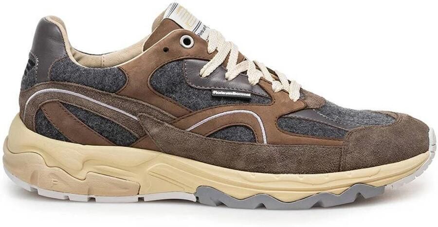Floris van Bommel De Rezer 01.45 suède sneaker taupe