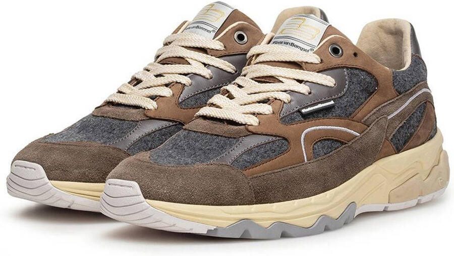 Floris van Bommel De Rezer 01.45 suède sneakers taupe - Foto 3