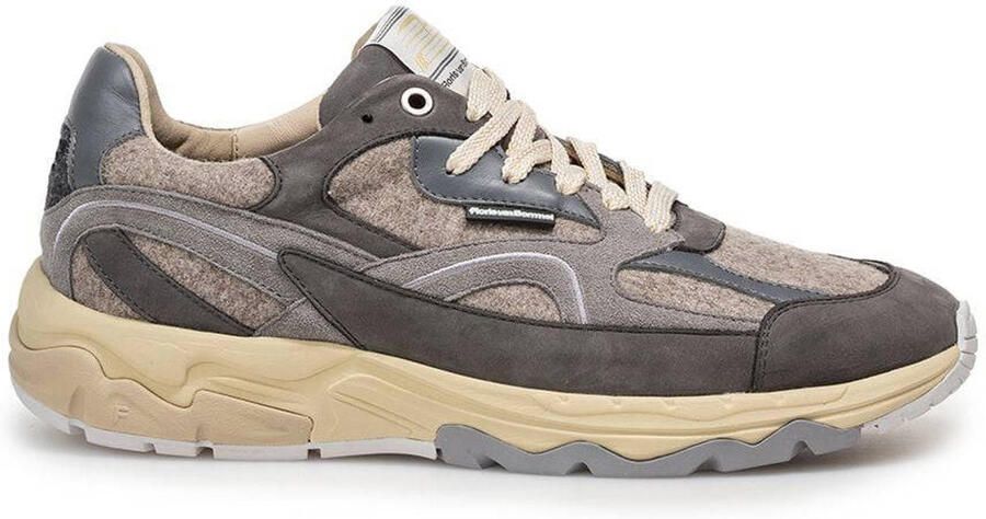 Floris van Bommel De Rezer 01.46 leren sneaker donker grijs