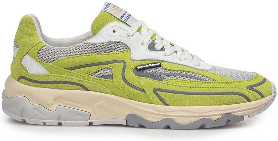Floris van Bommel De Rezer 02.04 suède sneakers lichtgroen