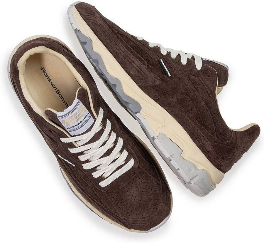 Floris van Bommel De Rezer 02.05 suède sneakers bruin - Foto 2