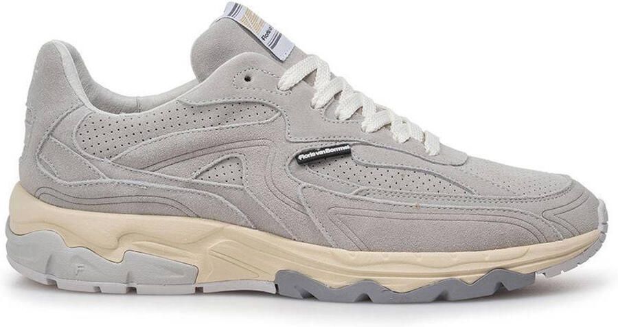 Floris van Bommel De Rezer 02.07 suède sneakers lichtgrijs
