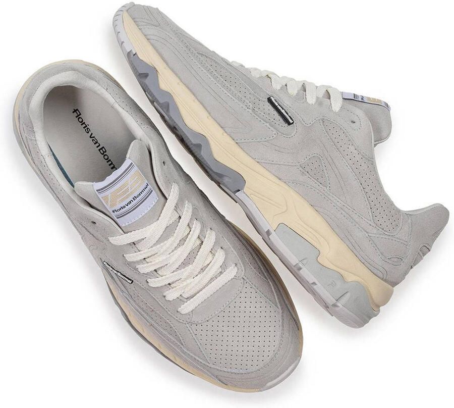 Floris van Bommel De Rezer 02.07 suède sneakers lichtgrijs - Foto 2