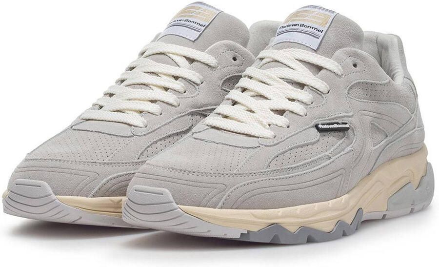 Floris van Bommel De Rezer 02.07 suède sneakers lichtgrijs - Foto 3