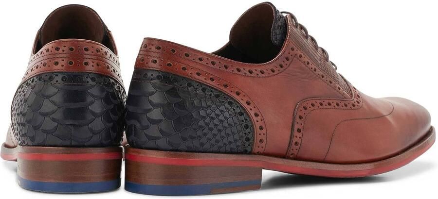 Floris van Bommel De Stapper 03.00 leren veterschoenen donker cognac - Foto 6