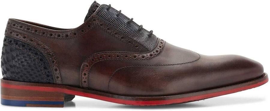 Floris van Bommel 19062 Nette schoenen Business Schoenen Heren Bruin +