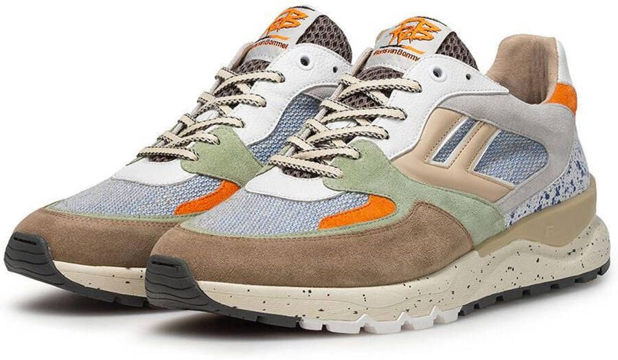 FLORIS VAN BOMMEL Lage Sneakers Heren Sfm-10154 De Treener 48⅔ Leer Bruin - Foto 2