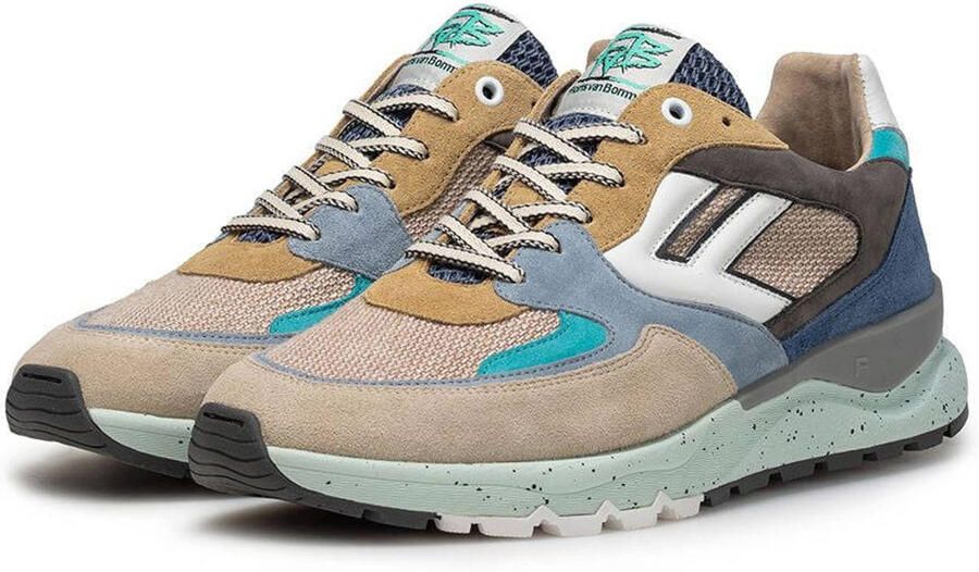 Floris van Bommel De Treener 01.56 textiel sneakers lichtbruin - Foto 3