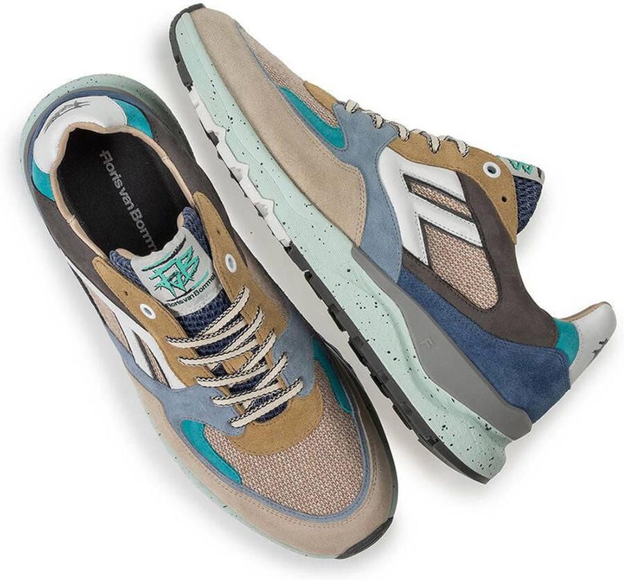 Floris van Bommel De Treener 01.56 textiel sneakers lichtbruin - Foto 2